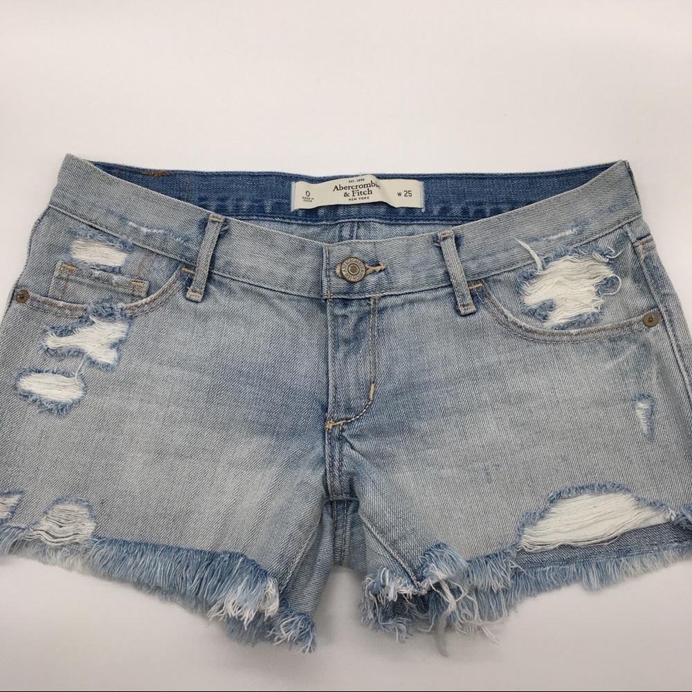 Abercrombie & Fitch LowRise Denim Shorts 0